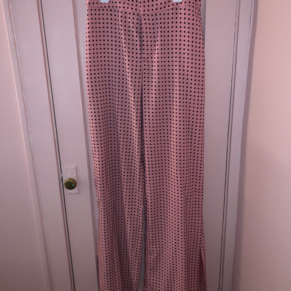 Pink Polkadot Zara Slacks